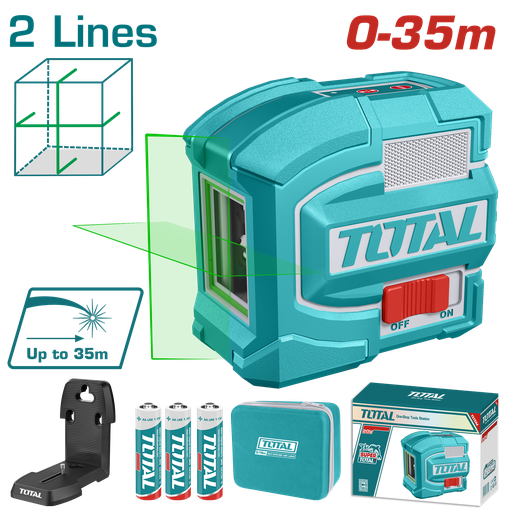NIVEL LASER 0-35M  LUZ VERDE  INDUSTRIAL SUPER TOTAL (TLL156601)