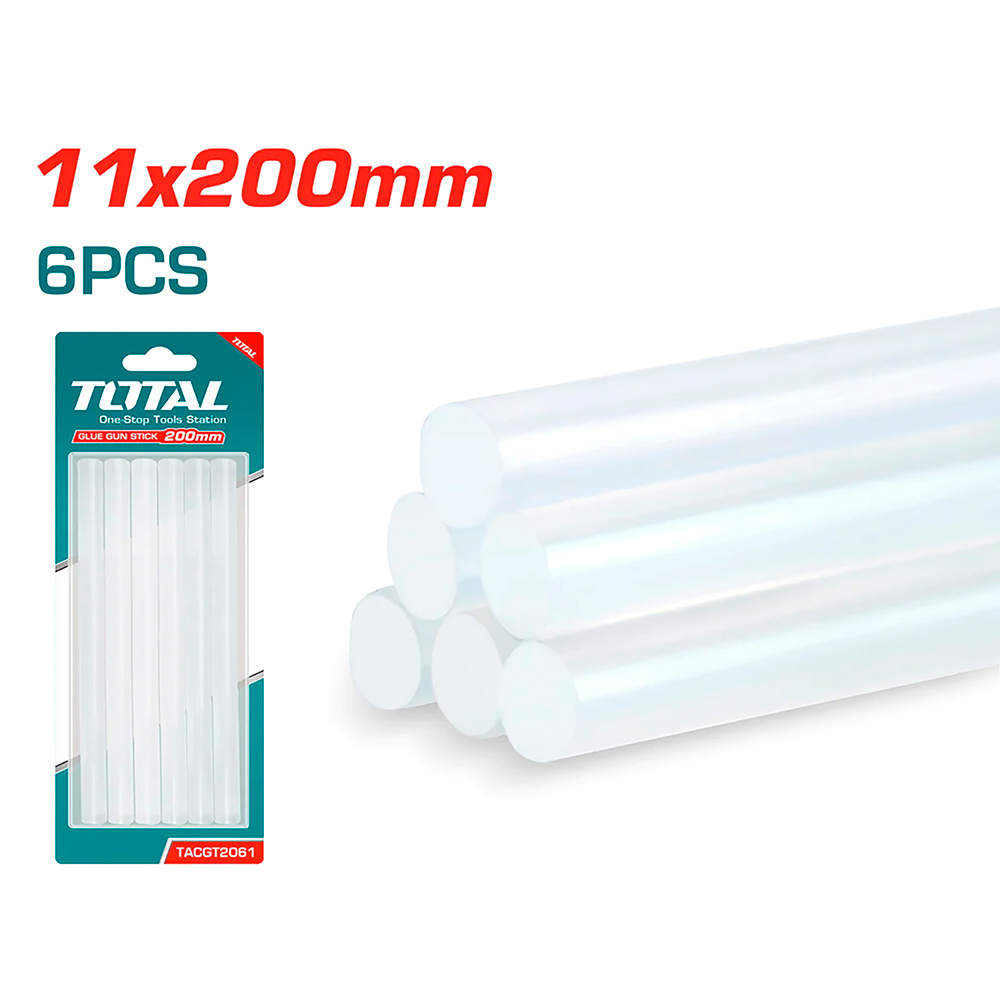 BARRA DE SILICONA GRUESA X 6PZS TOTAL (TACGT2061)