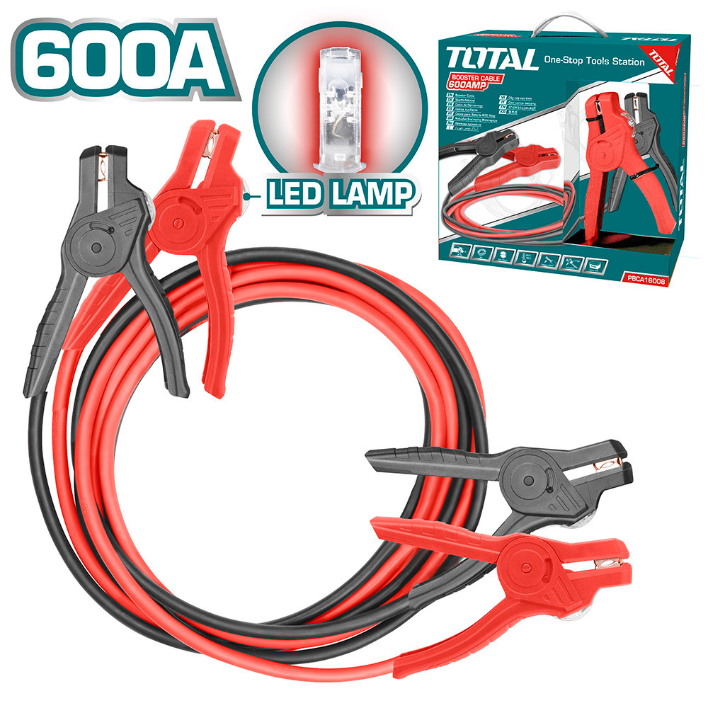 CABLE INICIO BATERIA 600AMP 3MTS LUZ LED TOTAL (PBCA16008L)