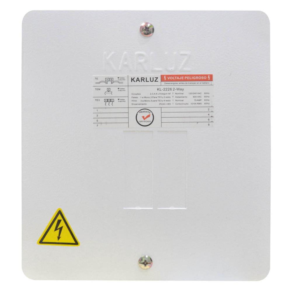 CAJA BREAKER METALICA 2 CIRCUITOS CERTIFICADA INDUMA (T1205-0001)