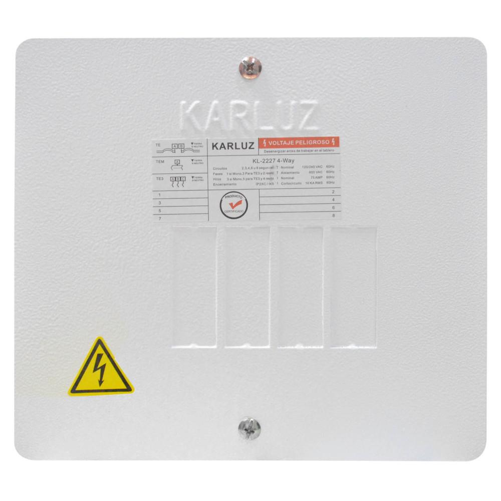 CAJA BREAKER METALICA 4 CIRCUITOS CERTIFICADA INDUMA (T1205-0003)