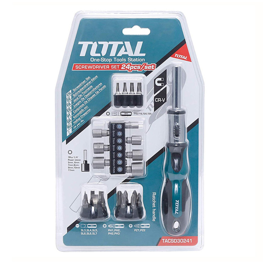 DESTORNILLADOR RACHE BLISTER X 24 PZS TOTAL (TACSD30246)