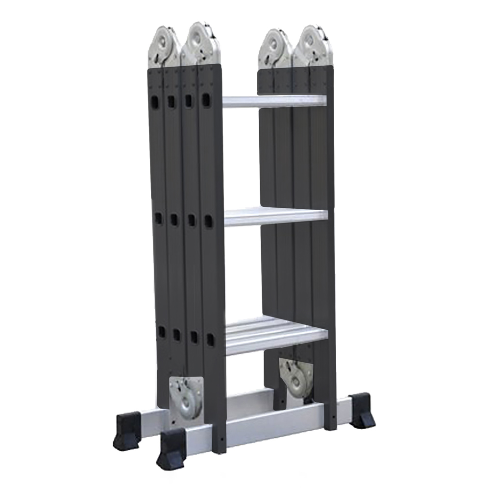 ESCALERA MULTIPOSICIONES NEGRA  20 PELDAÑOS VHARBOR SIN PLATAFORMA (5.8MTRS)(150KLS)(HT3164)