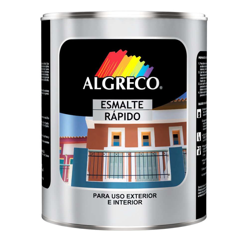 ESMALTE RAPIDO NEGRO MATE 1/16 GALON (92330016A) (ALGRECO) 