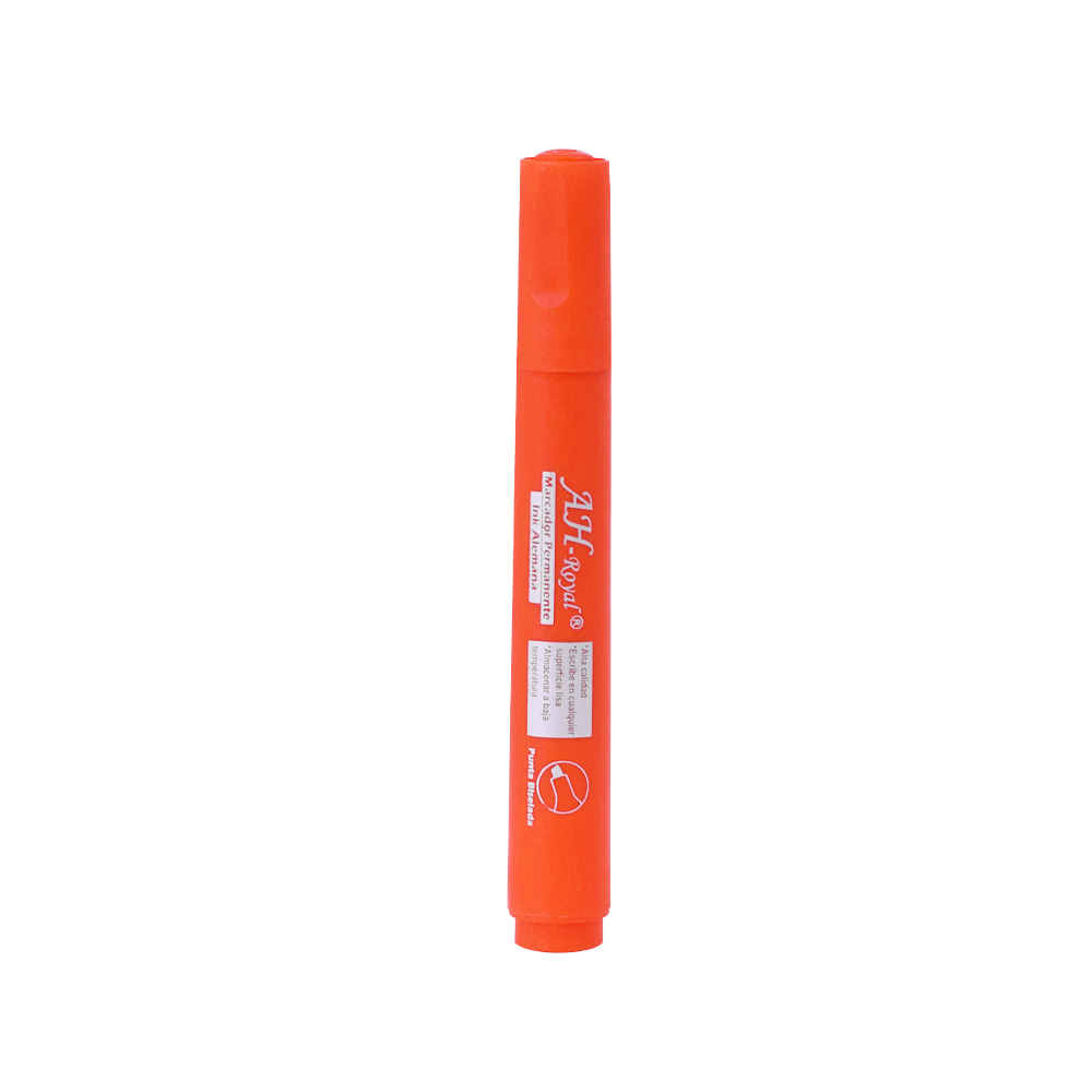 MARCADOR AH ROYAL PERMANENTE BISELADO ROJO (CAJA X 10)