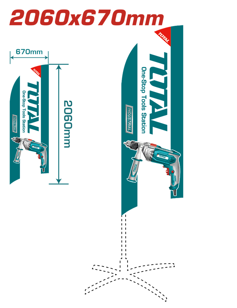 PUBLICIDAD TOTAL BANDERA TIPO PLUMA (TPMGFF03)