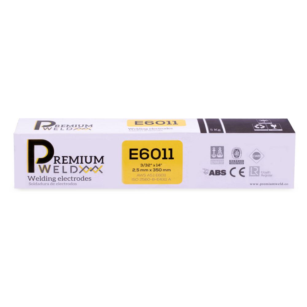 SOLDADURA DE ELECTRODO PW6011 - 3/32 BLANCA PREMIUM WELD (CAJA X 5 KLS) (60113)