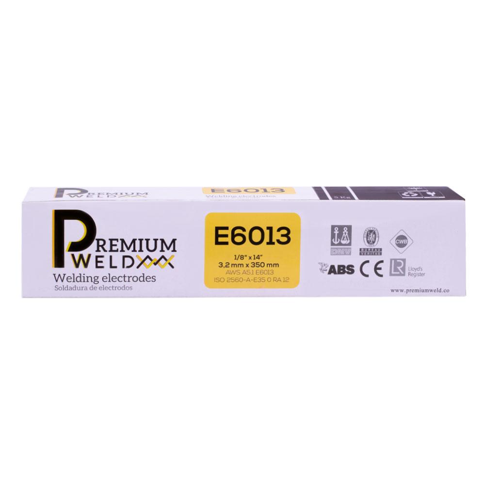 SOLDADURA DE ELECTRODO PW6013 - 1/8 ROJA PREMIUM WELD (CAJA X 5 KLS) (60131)