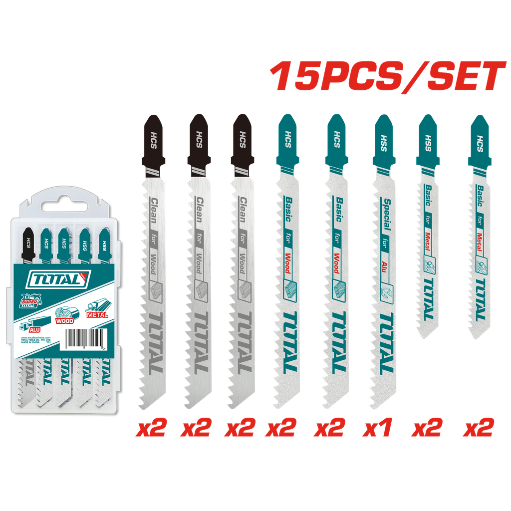 SET DE SEGUETA SIERRA CALADORA X 15 PZS SUPER TOTA (TAC1501)