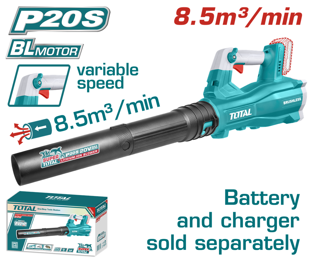 SOPLADORA INALAMBRICA 20V V VARIABLE BATERIA Y CARGADOR NO INCLUIDO  INDUSTRIAL SUPER  TOTAL (TABLI20428)