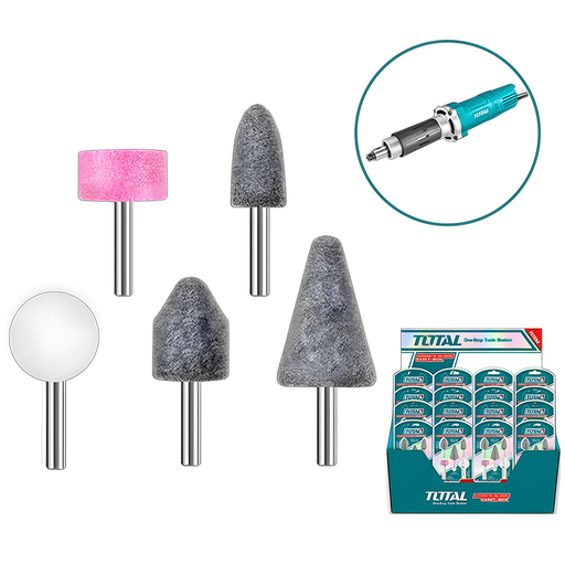 [17360] ACCESORIOS DE PIEDRA PARA MOTO TOOL 5 PZS TOTAL (TAKB0502)