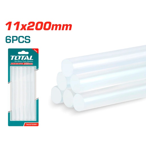 [17348] BARRA DE SILICONA GRUESA X 6PZS TOTAL (TACGT2061)