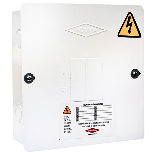 [11968] CAJA BREAKER METALICA 1CIRCUITOS BIFASICA (110-220) CERTIFICADA INDUMA (T7904-001)(1205-0007)