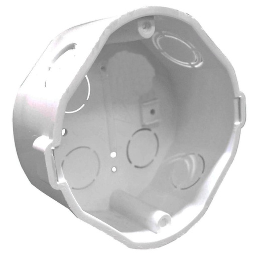 [7601] CAJA PLASTICA OCTAGONAL BLANCA INDUMA CERTICADA (X540)(T1202-0031)