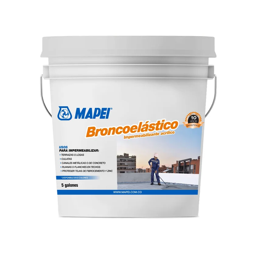 [18470] IMPERMEABILIZANTE ACRILICO 10 AÑOS BRONCOELASTICO GALON BLANCO (4BE4300004)