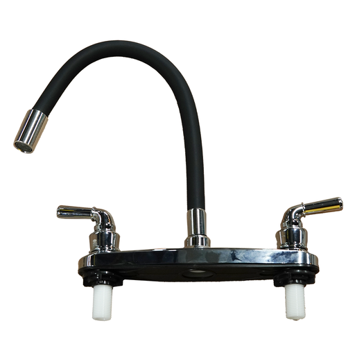 [20697] MEZCLADOR LAVAPLATOS FLEXIBLE ALETA 8" CROMADO UDUKE  (HT2169)