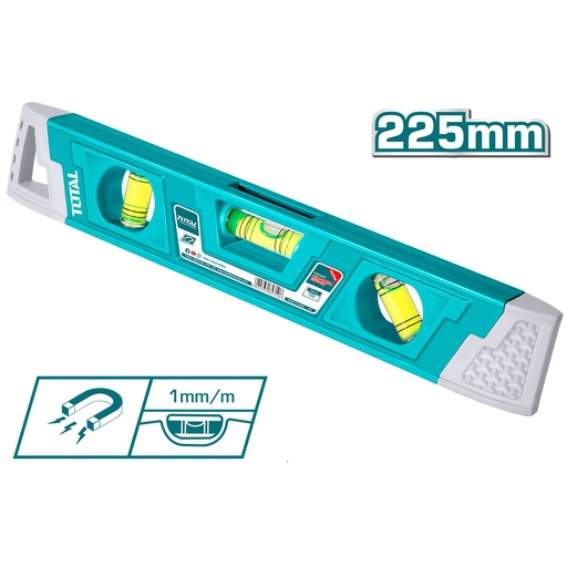 [15466] NIVEL 23 CM ALUMINIO Y PASTA IMANTADO TOTAL (TMT2267)