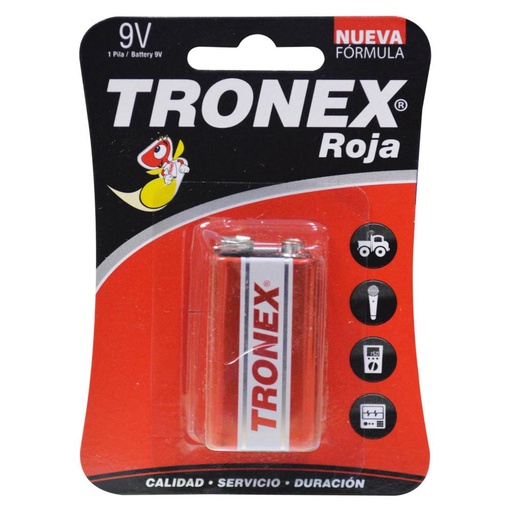 [9319] PILA TRONEX 9V (CUADRADA) (GP1604GLF2U1)TR9VRB1(BLISTER)