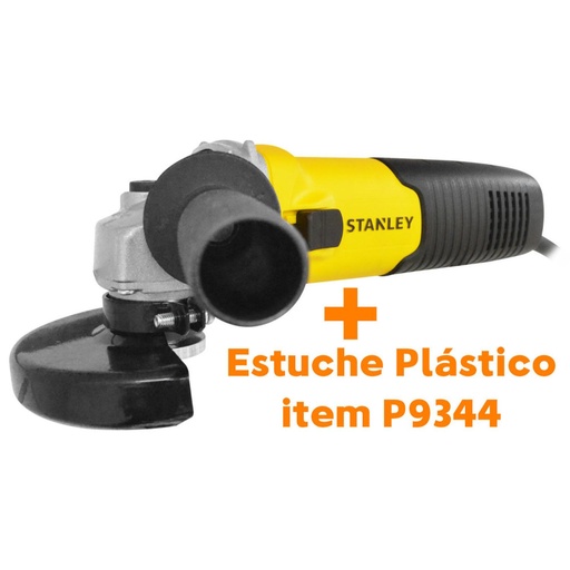 [P9344] PULIDORA STANLEY 4 1/2 750W (SG7115KD-B3) ESTUCHE PLASTICO + 5 DISCOS DE CORTE (STA8063)