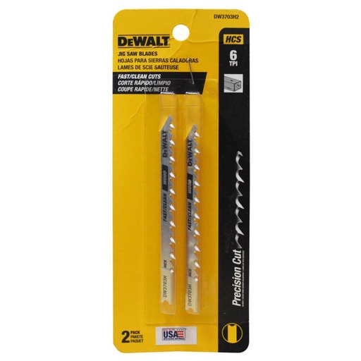 [10195] SIERRA PARA CALADORA MADERA DEWALT X 2 (6TPI (DW3703H2)