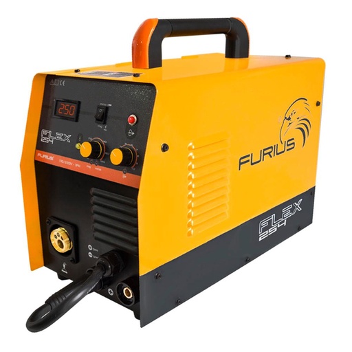[13338] SOLDADOR INVERSOR FURIUS MULTIPROCESO 110/220V 250AMP MIG-MAG-FLUX CORED-MMA TIG LIFT ARC (FW255P)