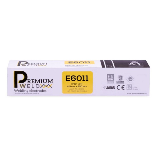[16108] SOLDADURA DE ELECTRODO PW6011 - 3/32 BLANCA PREMIUM WELD (CAJA X 5 KLS) (60113)