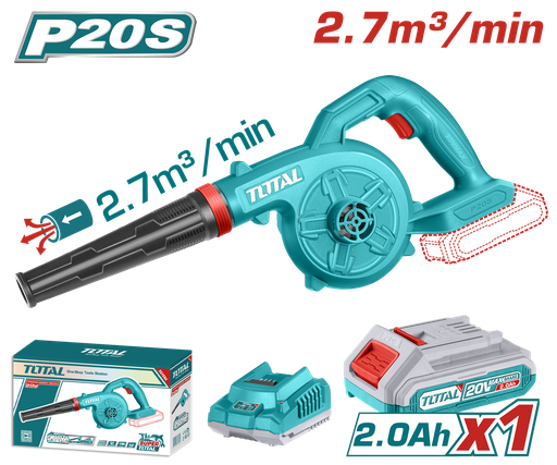 [21045] SOPLADORA INALAMBRICA 20V  INCLUYE 1 BATERIA 2.0AH Y 1 CARGADOR 20V SUPER TOTAL (UTABLI200281)