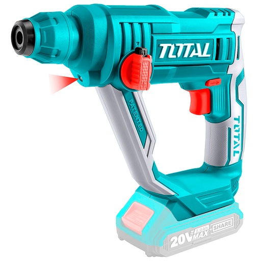 [14930] TALADRO INALAMBRICO ROTOMARTILLO SDS PLUS 5/8 BATERIA Y CARGADOR NO INCLUIDO TOTAL (TRHLI1601)